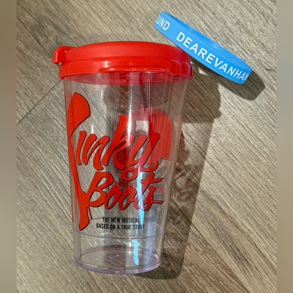NWOT Kinky Boots Cup & Evan Hansen Band